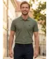 Pánské triko s límečkem ALTISPORT CARRYOVER ALM065203 KHAKI
