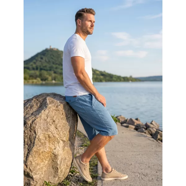  Pánske šortky SAM 73 GRIFF MS 736 SVETLÝ DENIM 