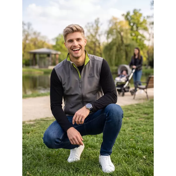  Pánska softshellová vesta ALTISPORT ALM006517 oceľovosivá 
