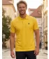 Pánske tričko s golierom ALTISPORT CARRYOVER ALM065203 JANTÁROVÁ
