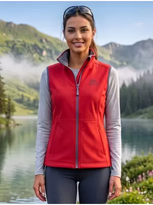 Dámska softshellová vesta ALTISPORT ALW056516 ČERVENÁ