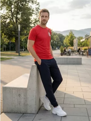 Pánske funkčné tričko ALTISPORT CARRYOVER ALM027124 ČERVENÁ