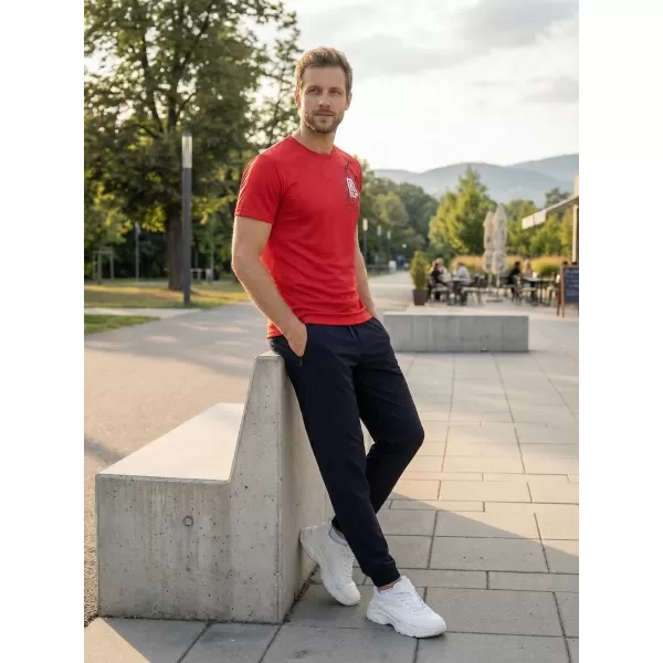  Pánske funkčné tričko ALTISPORT CARRYOVER ALM027124 ČERVENÁ 