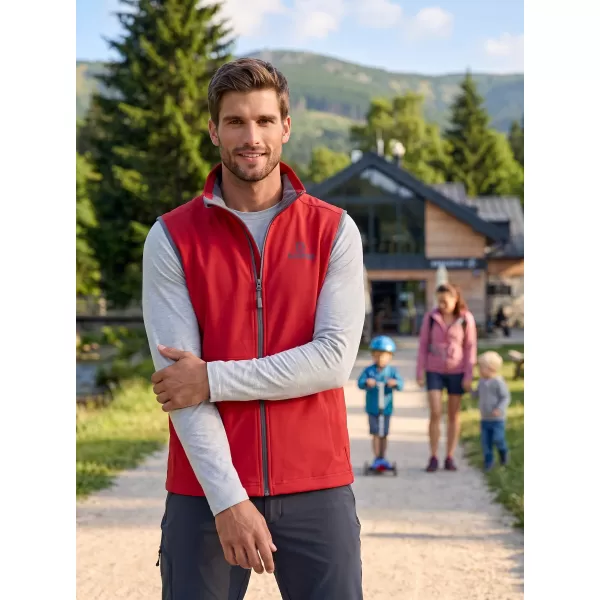  Pánska softshellová vesta ALTISPORT ALM006517 ČERVENÁ 