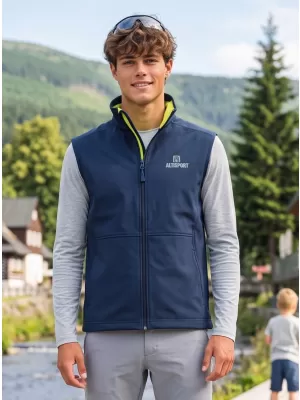 Pánska softshellová vesta ALTISPORT ALM006517 NÁMORNÁ MODRÁ