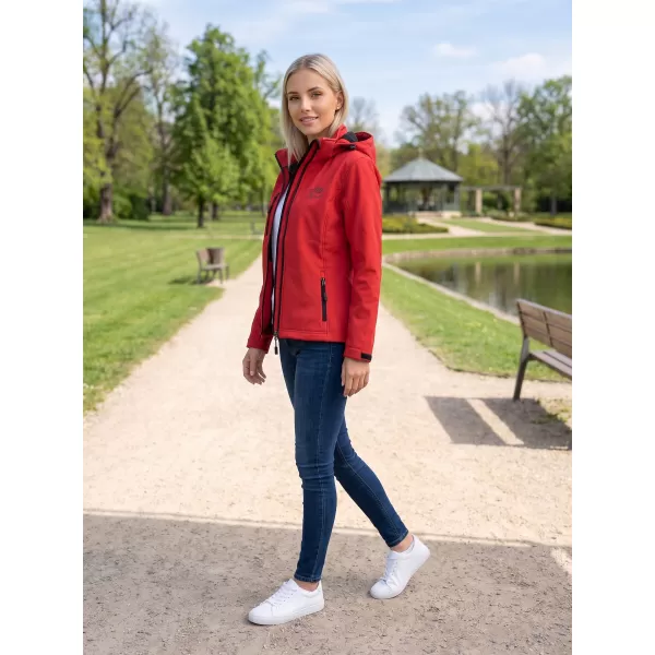  Dámska softshellová bunda ALTISPORT ALW056521 ČERVENÁ 