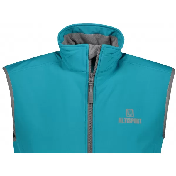  Pánska softshellová vesta ALTISPORT ALM006517 TMAVÝ TYRKYS 