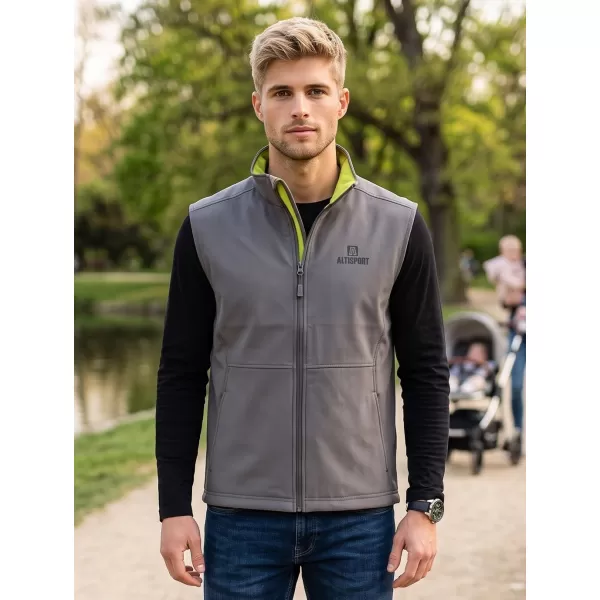  Pánska softshellová vesta ALTISPORT ALM006517 oceľovosivá 