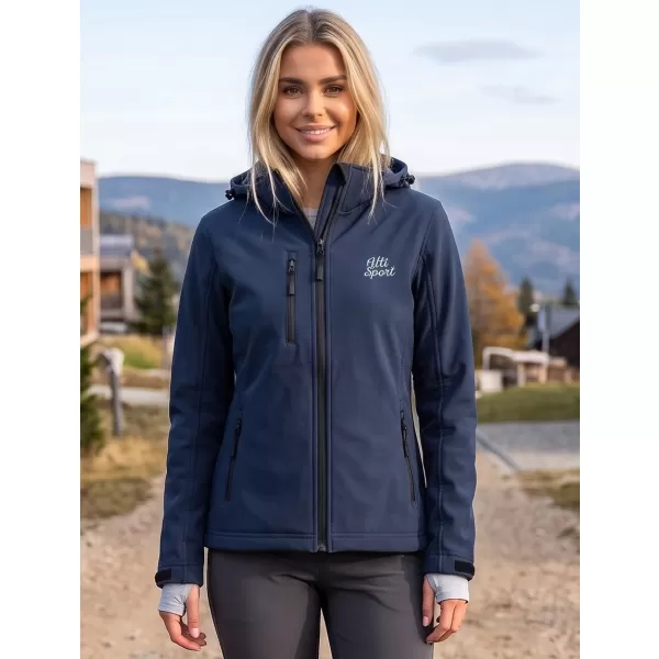  Dámska softshellová bunda ALTISPORT ALW056521 NÁMORNÁ MODRÁ 