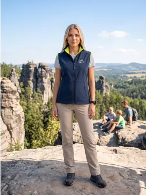 Dámska softshellová vesta ALTISPORT ALW056516 NÁMORNÁ MODRÁ
