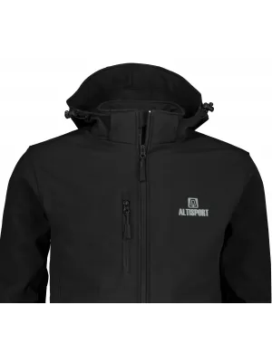 Pánska softshellová bunda ALTISPORT ALM006522 ČIERNA