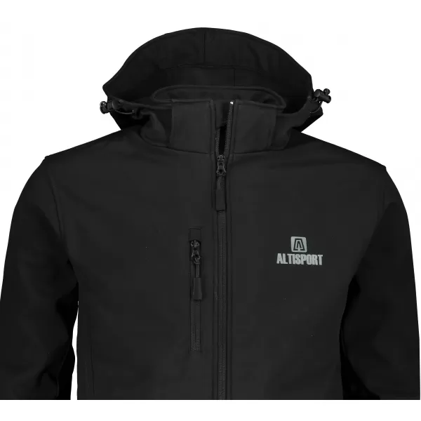  Pánska softshellová bunda ALTISPORT ALM006522 ČIERNA 