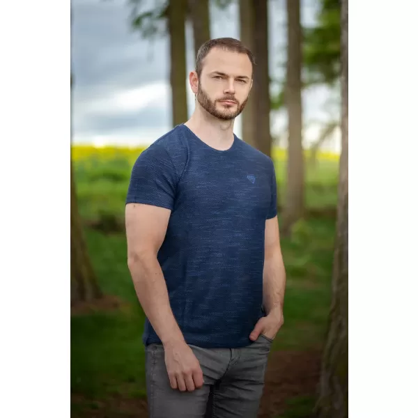  Pánske tričko KIXMI LOGAN TMAVO MODRÁ 