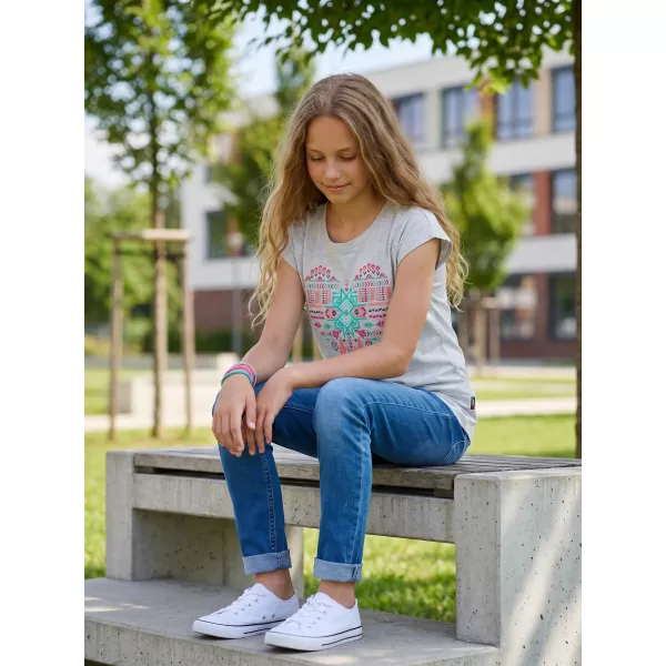 Dievčenské tričko s krátkym rukávom SAM 73 FREYA GT 550 sivá 
