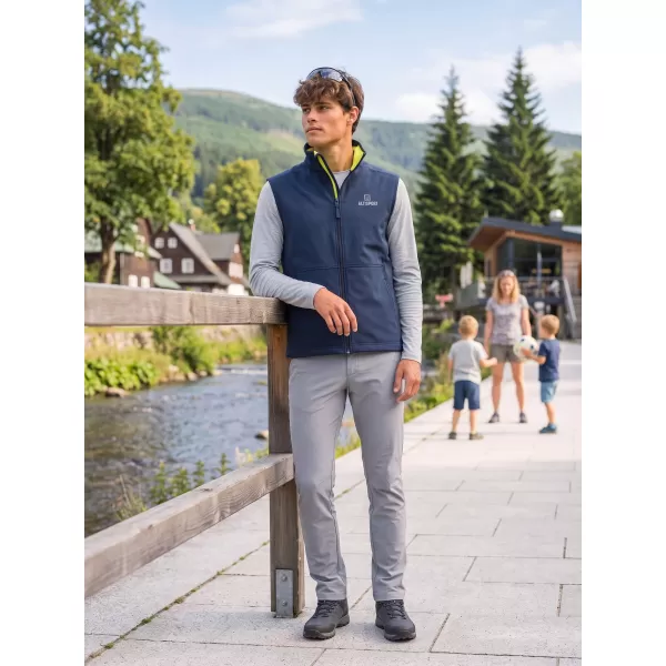  Pánska softshellová vesta ALTISPORT ALM006517 NÁMORNÁ MODRÁ 