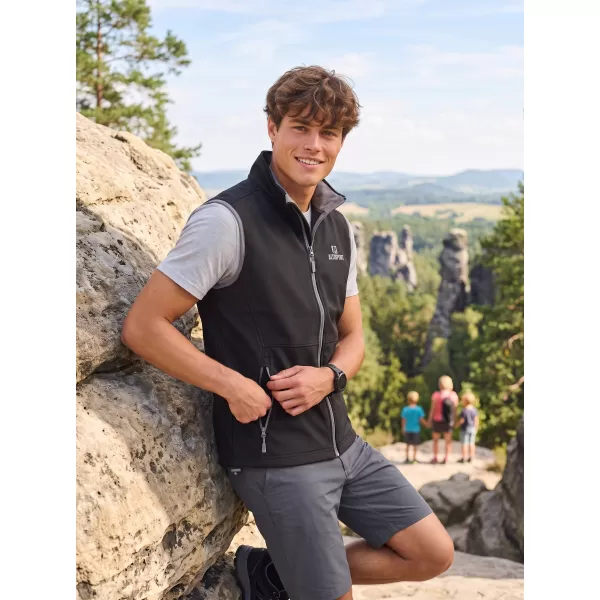  Pánska softshellová vesta ALTISPORT ALM006517 ČIERNA 