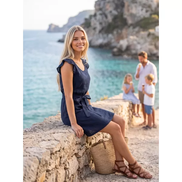  Dámske šaty KIXMI LESLIE TMAVO MODRÁ 