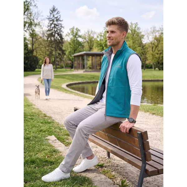  Pánska softshellová vesta ALTISPORT ALM006517 TMAVÝ TYRKYS 