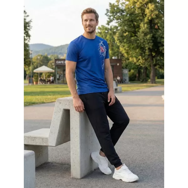  Pánske funkčné tričko ALTISPORT CARRYOVER ALM027124 KRÁĽOVSKÁ MODRÁ 
