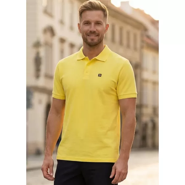  Pánske tričko s golierom ALTISPORT CARRYOVER ALM065203 CITRÓN 