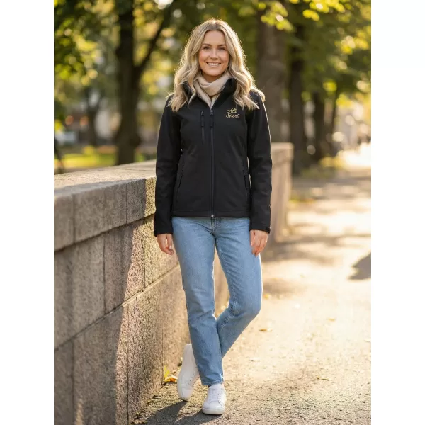  Dámska softshellová bunda ALTISPORT ALW056521 ČIERNA 