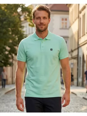 Pánske tričko s golierom ALTISPORT CARRYOVER ALM065203 MÄTA