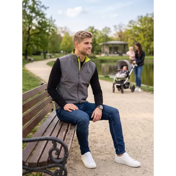  Pánska softshellová vesta ALTISPORT ALM006517 oceľovosivá 