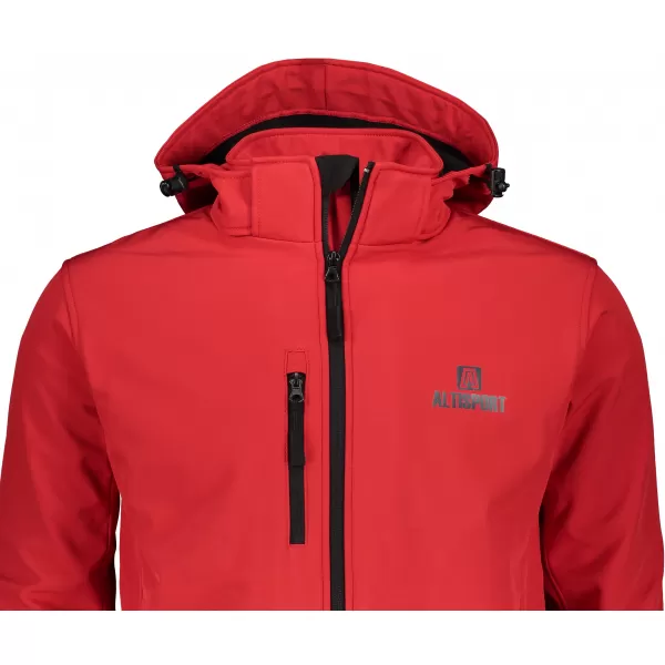  Pánska softshellová bunda ALTISPORT ALM006522 ČERVENÁ 