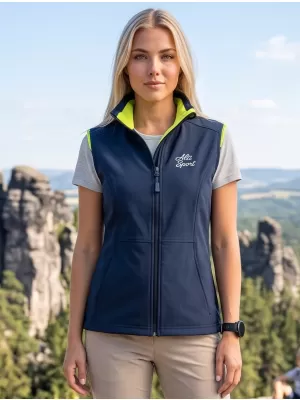 Dámska softshellová vesta ALTISPORT ALW056516 NÁMORNÁ MODRÁ