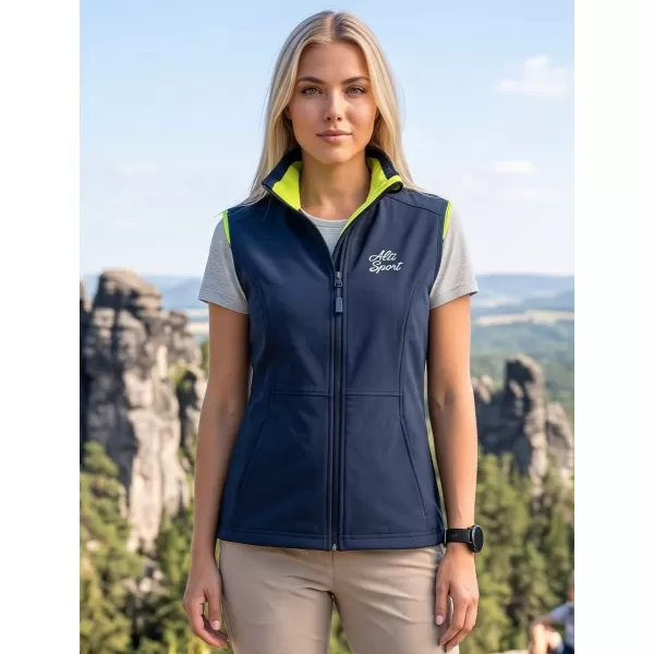  Dámska softshellová vesta ALTISPORT ALW056516 NÁMORNÁ MODRÁ 