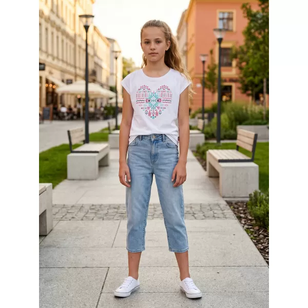  Dievčenské tričko s krátkym rukávom SAM 73 FREYA GT 550 biela 