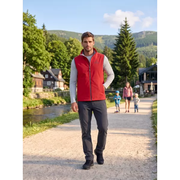  Pánska softshellová vesta ALTISPORT ALM006517 ČERVENÁ 