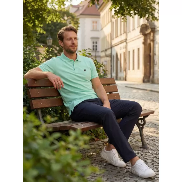  Pánske tričko s golierom ALTISPORT CARRYOVER ALM065203 MÄTA 