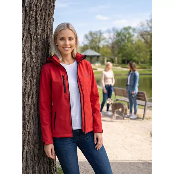  Dámska softshellová bunda ALTISPORT ALW056521 ČERVENÁ 