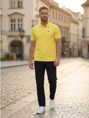 Pánske tričko s golierom ALTISPORT CARRYOVER ALM065203 CITRÓN