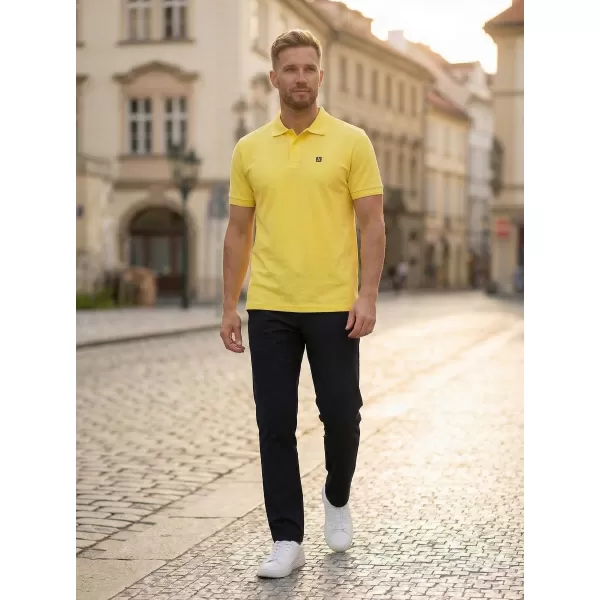  Pánske tričko s golierom ALTISPORT CARRYOVER ALM065203 CITRÓN 
