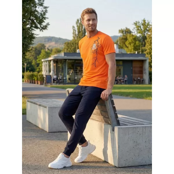 Pánske funkčné tričko ALTISPORT CARRYOVER ALM027124 NEÓNOVO ORANŽOVÁ 