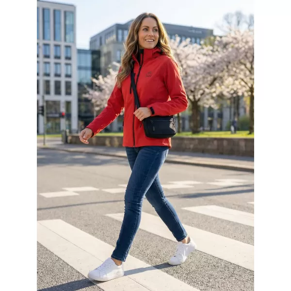  Dámska softshellová bunda ALTISPORT ALW056521 ČERVENÁ 