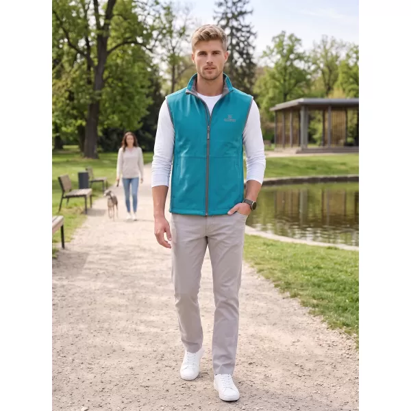  Pánska softshellová vesta ALTISPORT ALM006517 TMAVÝ TYRKYS 