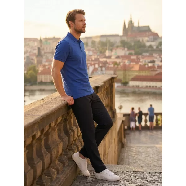  Pánske tričko s golierom ALTISPORT CARRYOVER ALM065203 KRÁĽOVSKÁ MODRÁ 