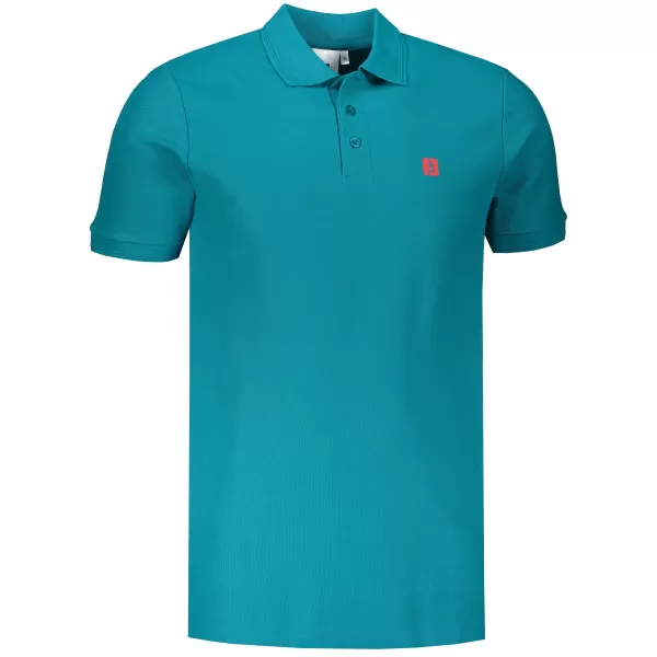  Pánske tričko s golierom ALTISPORT CARRYOVER ALM065203 TMAVO TYRKYSOVÁ 