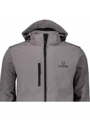 Pánska softshellová bunda ALTISPORT ALM006522 oceľovosivá