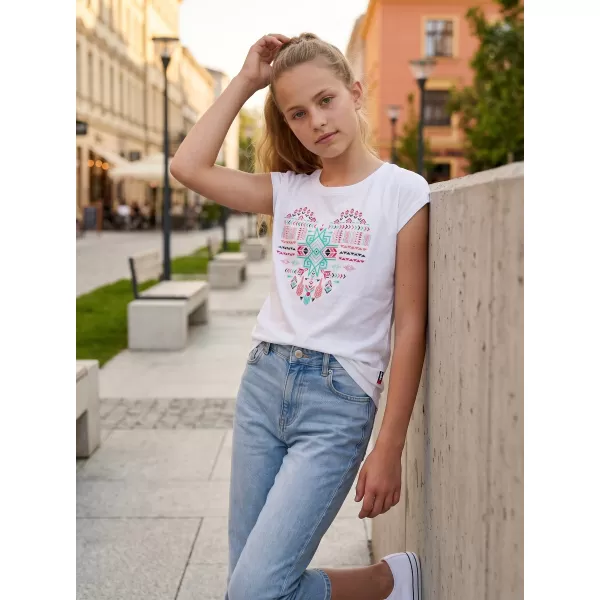  Dievčenské tričko s krátkym rukávom SAM 73 FREYA GT 550 biela 