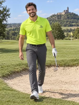 Pánske funkčné tričko s golierom ALTISPORT ALM006217 VÁPNO
