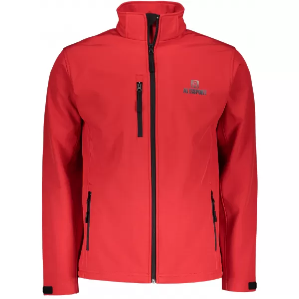  Pánska softshellová bunda ALTISPORT ALM006522 ČERVENÁ 