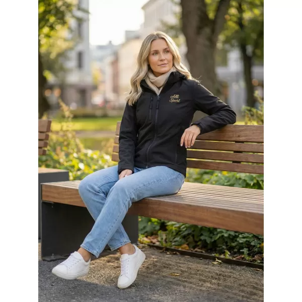 Dámska softshellová bunda ALTISPORT ALW056521 ČIERNA 