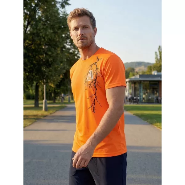  Pánske funkčné tričko ALTISPORT CARRYOVER ALM027124 NEÓNOVO ORANŽOVÁ 