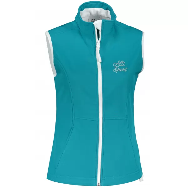 Dámska softshellová vesta ALTISPORT ALW056516 TMAVÝ TYRKYS 