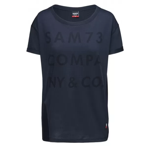  Dámske tričko s krátkym rukávom SAM 73 NINA WT 818 TMAVO modrá 