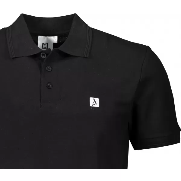  Pánske tričko s golierom ALTISPORT CARRYOVER ALM065203 ČIERNOBIELY 